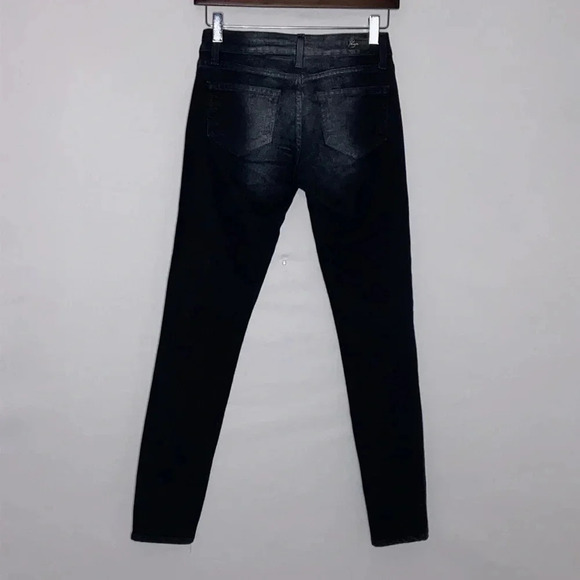 Paige Verdugo Jegging Low Rise Black with Silver Overwash - Size 24 - Picture 3 of 8